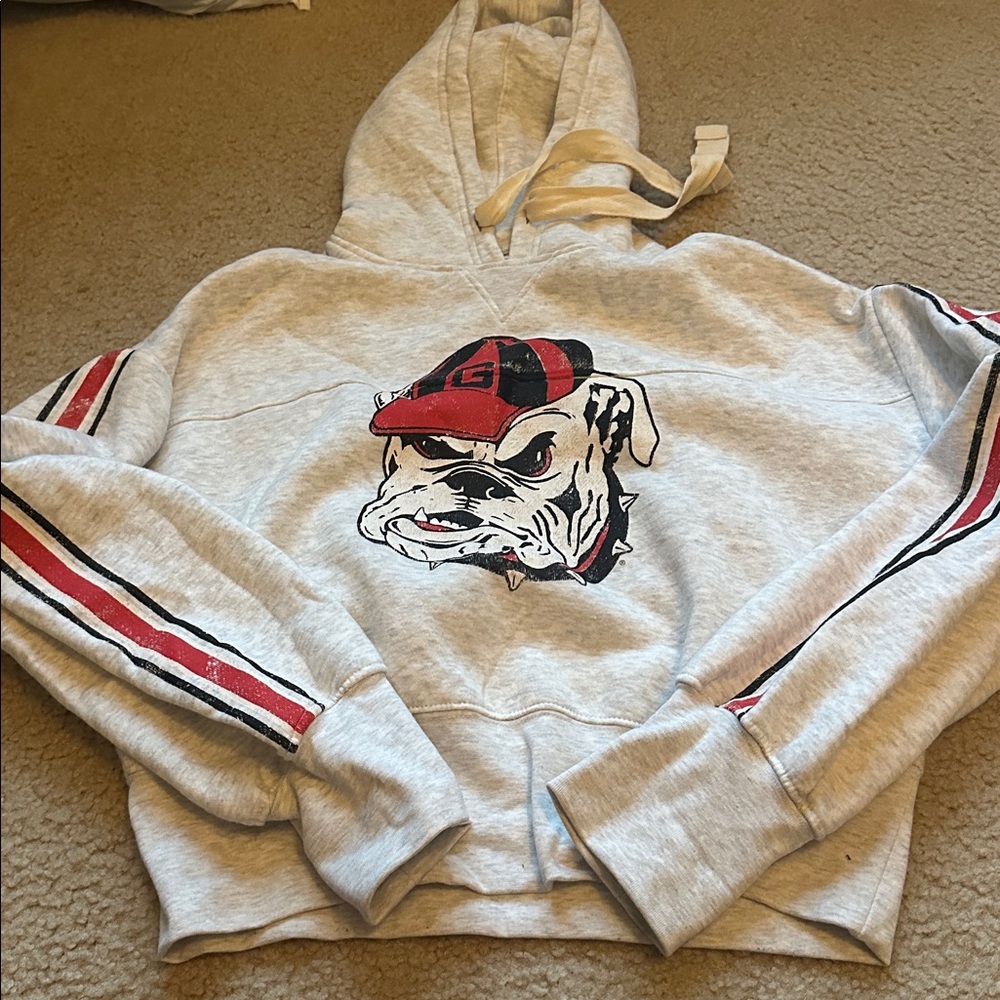 Gray Hoodie with Georgia Bulldog - Go Dawgs!